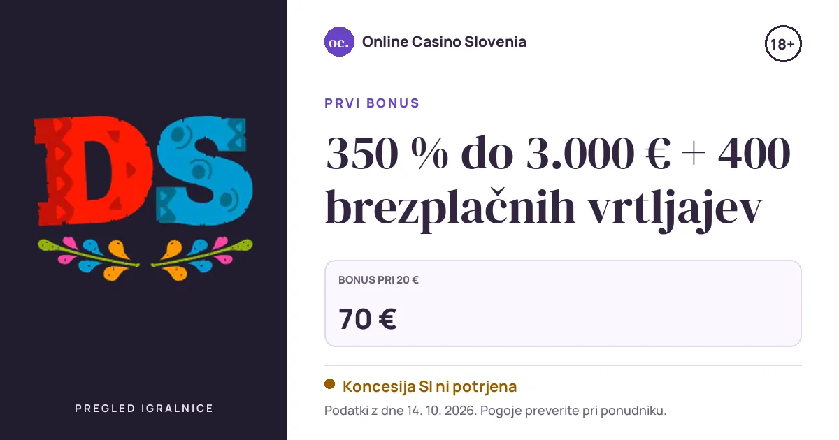 Bonus Duospin Casino: 350 % do 3.000 € + 400 brezplačnih vrtljajev