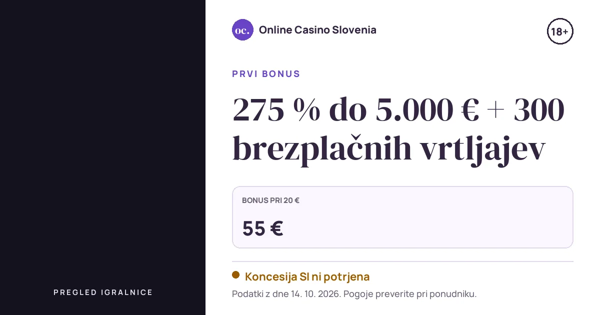 Bonus Rocket Spin Casino: 275 % do 5.000 € + 300 brezplačnih vrtljajev