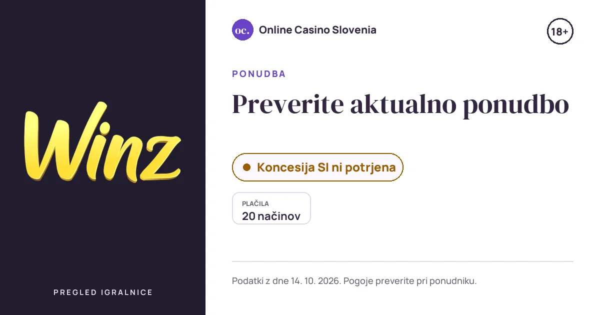 Ponudba Winz Casino: Preverite aktualno ponudbo